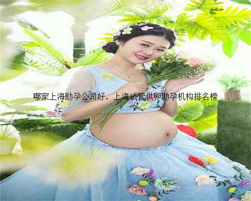 哪家上海助孕公司好，上海试管供卵助孕机构排名榜
