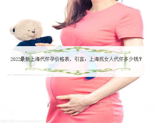 2022最新上海代怀孕价格表，引言：上海找女人代怀多少钱？