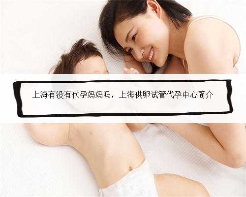 上海有没有代孕妈妈吗，上海供卵试管代孕中心简介