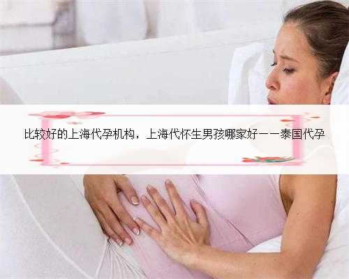 比较好的上海代孕机构，上海代怀生男孩哪家好——泰国代孕