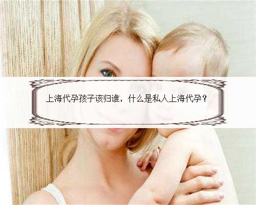 上海代孕孩子该归谁，什么是私人上海代孕？